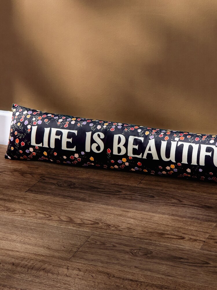 Furn Multicolour La Vida Life Is Beautiful Velvet Draught Excluder - Image 1 of 3