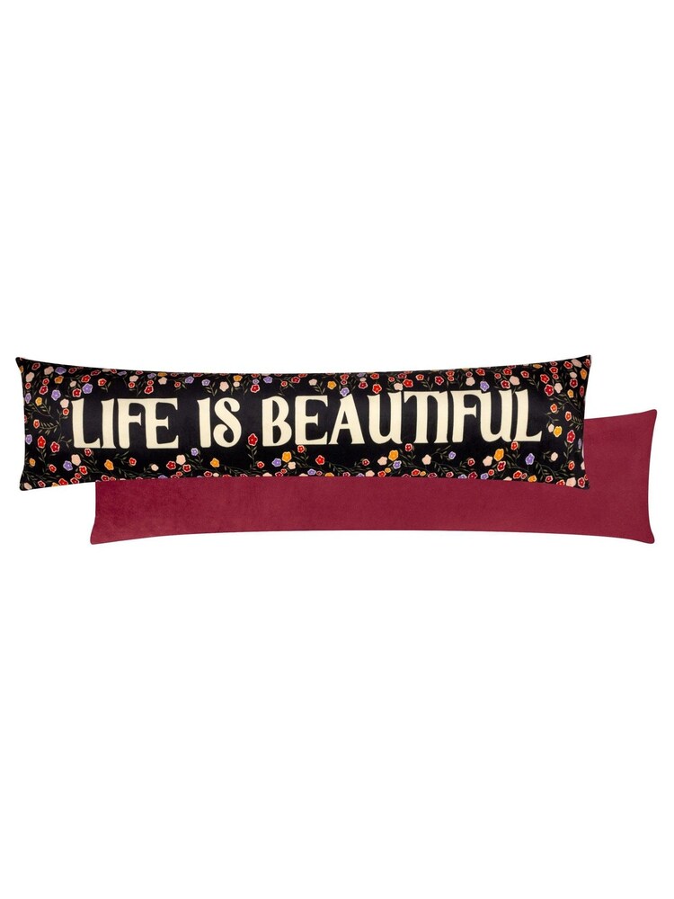 Furn Multicolour La Vida Life Is Beautiful Velvet Draught Excluder - Image 2 of 3