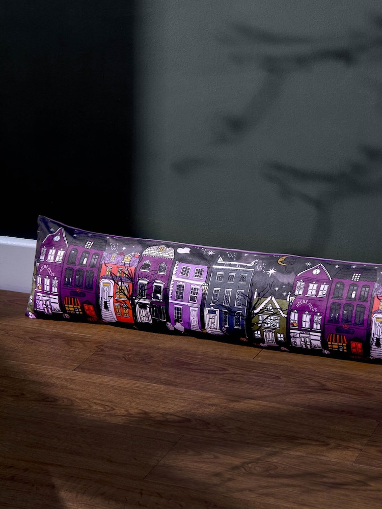 Furn Charcoal Black Creepy Town Velvet Draught Excluder - Image 1 of 3