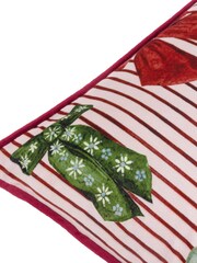 Furn Silk Pink Noortje Bows Velvet Piped Cushion - Image 1 of 4