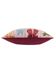 Furn Silk Pink Noortje Bows Velvet Piped Cushion - Image 2 of 4
