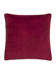 Furn Silk Pink Noortje Bows Velvet Piped Cushion - Image 3 of 4