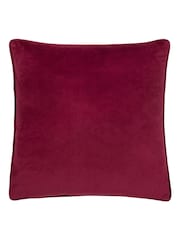 Furn Silk Pink Noortje Bows Velvet Piped Cushion - Image 4 of 4
