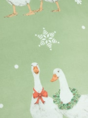 Evans Lichfield Multicolour Winter Geese Velvet Piped Cushion - Image 4 of 4