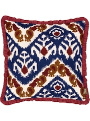 Paoletti Seventy Three Henderson Вышитая подушка Ikat 100% из хлопка - Изображение 1 из 5