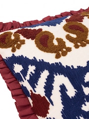 Paoletti Seventy Three Henderson Вышитая подушка Ikat 100% из хлопка - Изображение 4 из 5