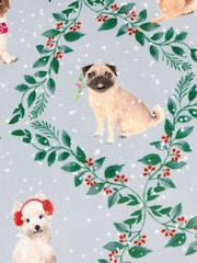 Evans Lichfield Christmas Dog Friends Velvet Piped Cushion - Bild 4 von 5