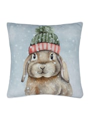 Evans Lichfield Winter Rabbit Piped Cushion - Bild 1 von 4