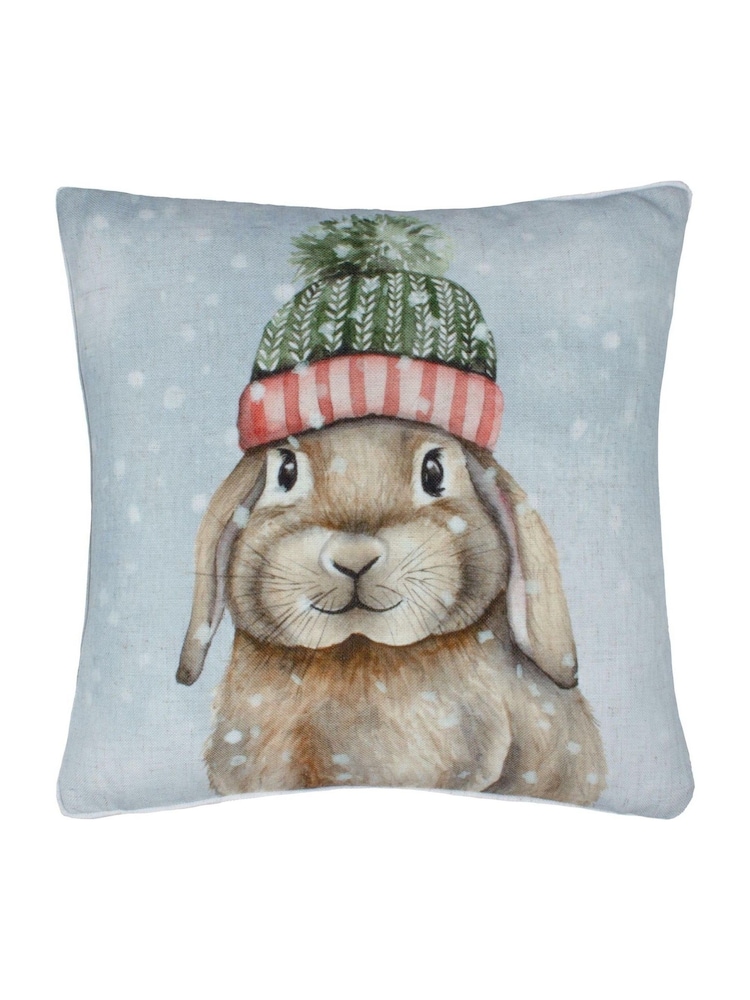 Evans Lichfield Winter Rabbit Piped Cushion - Bild 1 von 4