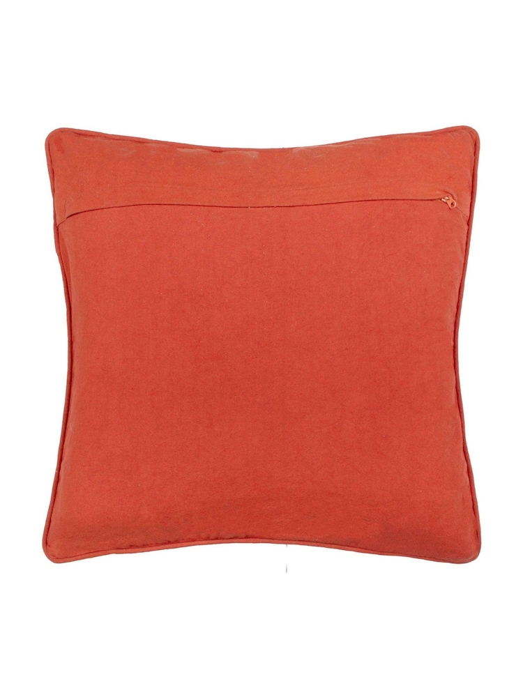Wylder Autumn Gold Mushroom Dell 100% Cotton Embroidered Cushion - Image 2 of 5