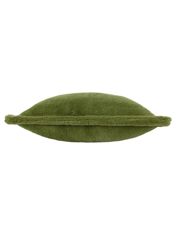 Furn Olive Kallu Reversible Faux Fur Cushion - Image 1 of 4