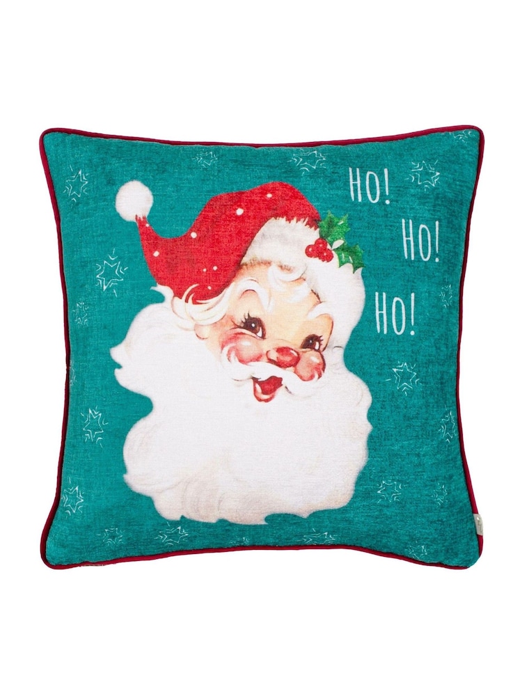 Evans Lichfield Multicolour Vintage Santa Piped Cushion - Image 1 of 5