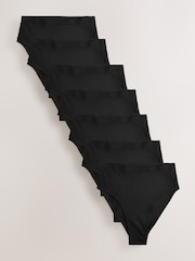 Black High Rise High Leg No VPL Comfort Knickers 7 Pack - Image 1 of 4