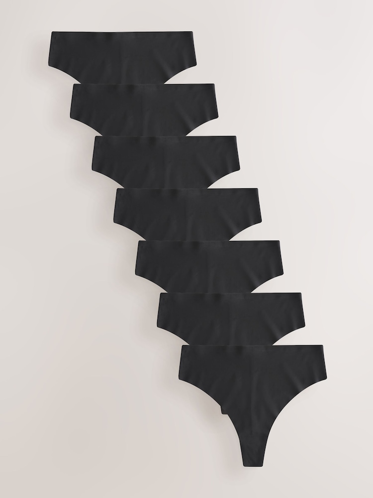Noir - Lot 7 culottes invisibles et confortables - Image 1 of 8
