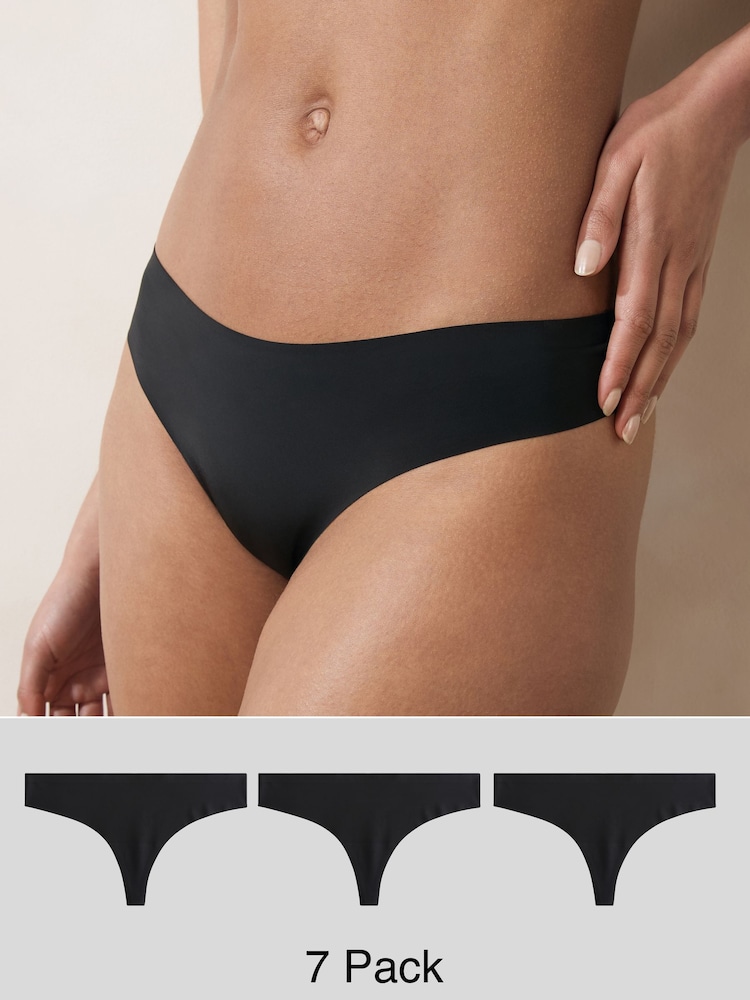 Noir - Lot 7 culottes invisibles et confortables - Image 1 of 10
