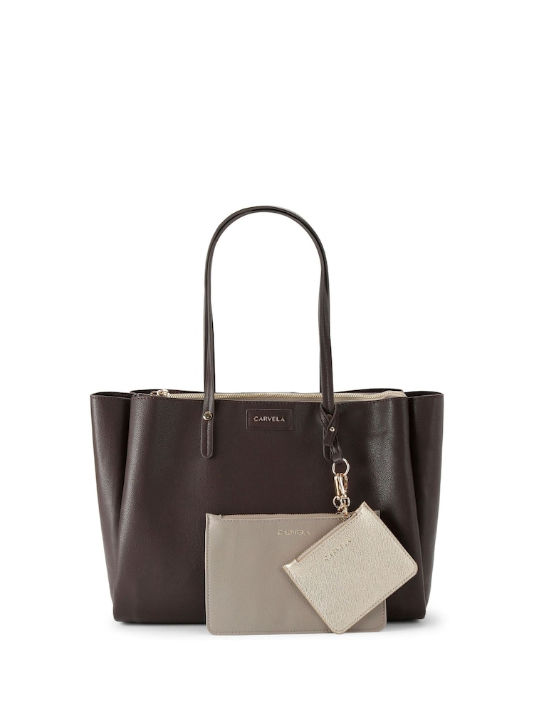 Carvela Freya Triple Compartment Tote Bag with Removable Pouches - Image 1 of 4