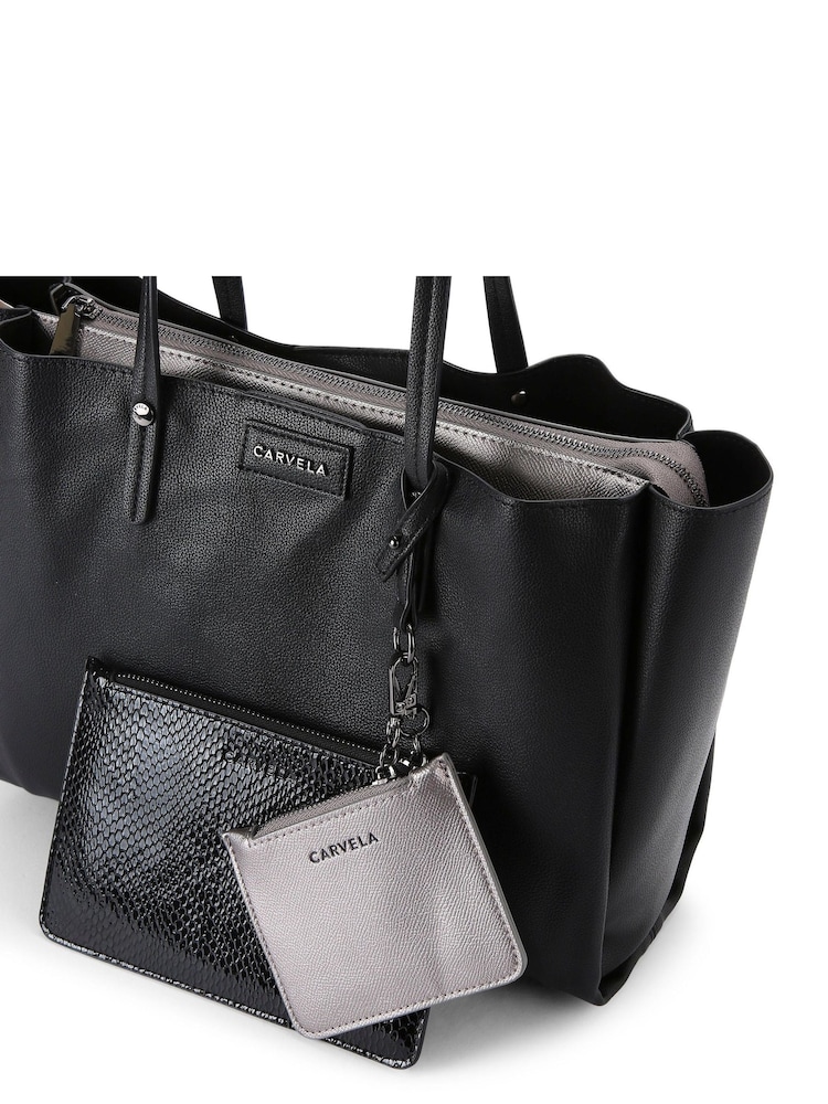 Carvela Freya Triple Compartment Tote Bag with Removable Pouches - Image 4 of 4
