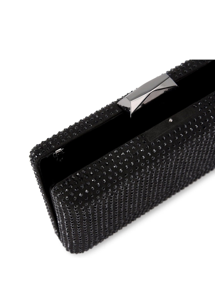 Kurt Geiger London Bella Gem Black Clutch Bag - Image 4 of 4