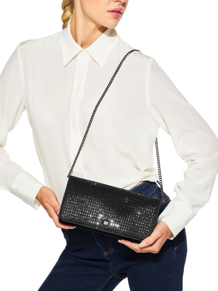 KG Kurt Geiger Black Clutch Box Bag - Image 5 of 5 KG Kurt Geiger Black Clutch Box Bag - Image 5 of 5