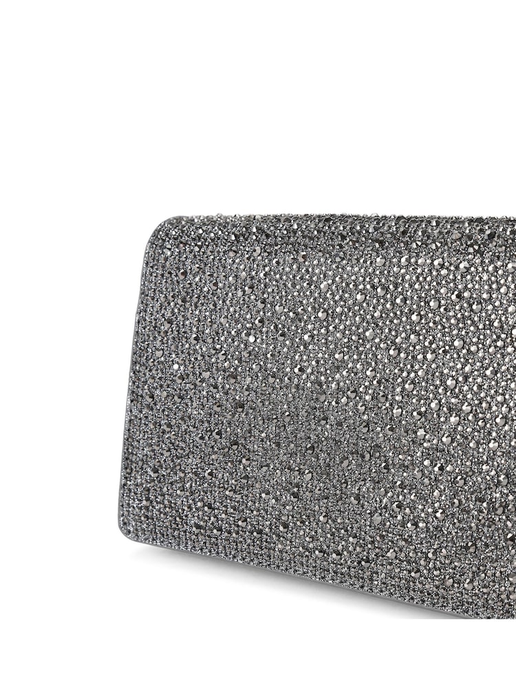 Kurt Geiger London Pewter Brinda Clutch Bag - Image 2 of 5