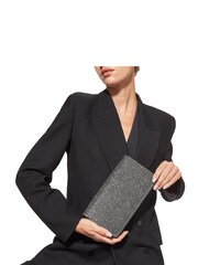 Kurt Geiger London Pewter Brinda Clutch Bag - Image 5 of 5