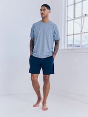 Blue/Green Stripe Jersey Short Pyjamas Set 2 Pack - Image 7 of 15