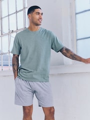 Blue/Green Stripe Jersey Short Pyjamas Set 2 Pack - Image 9 of 15