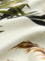 Black/White Kaftan Mini Dress with Linen - Image 6 of 7
