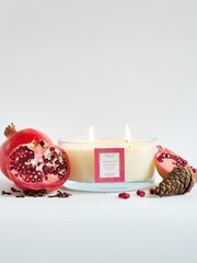 Lower Lodge 4 Wick Oak Hills Pomegranate Candle - Image 2 of 2
