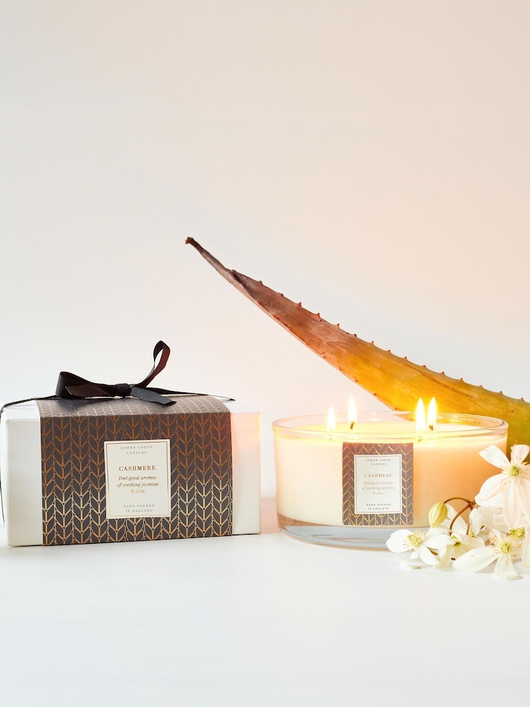 Lower Lodge 4 Wick Oak Hills Cashmere 4 Wick Candle - Image 1 of 2