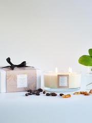 Lower Lodge No Colour 4 Wick Lower Lodge No Colour Oak Hills Tonka Bean & Amber Candle - Image 1 of 1