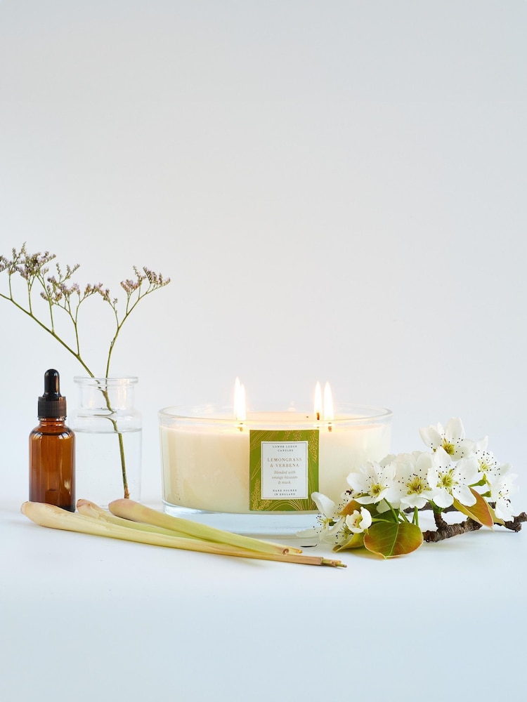 Lower Lodge No Colour 4 Wick Lower Lodge Oak Hills Lemongrass & Verbena Candle - Image 2 of 2