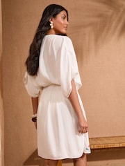 Love & Roses Ivory Embroidered Kaftan - Image 4 of 4