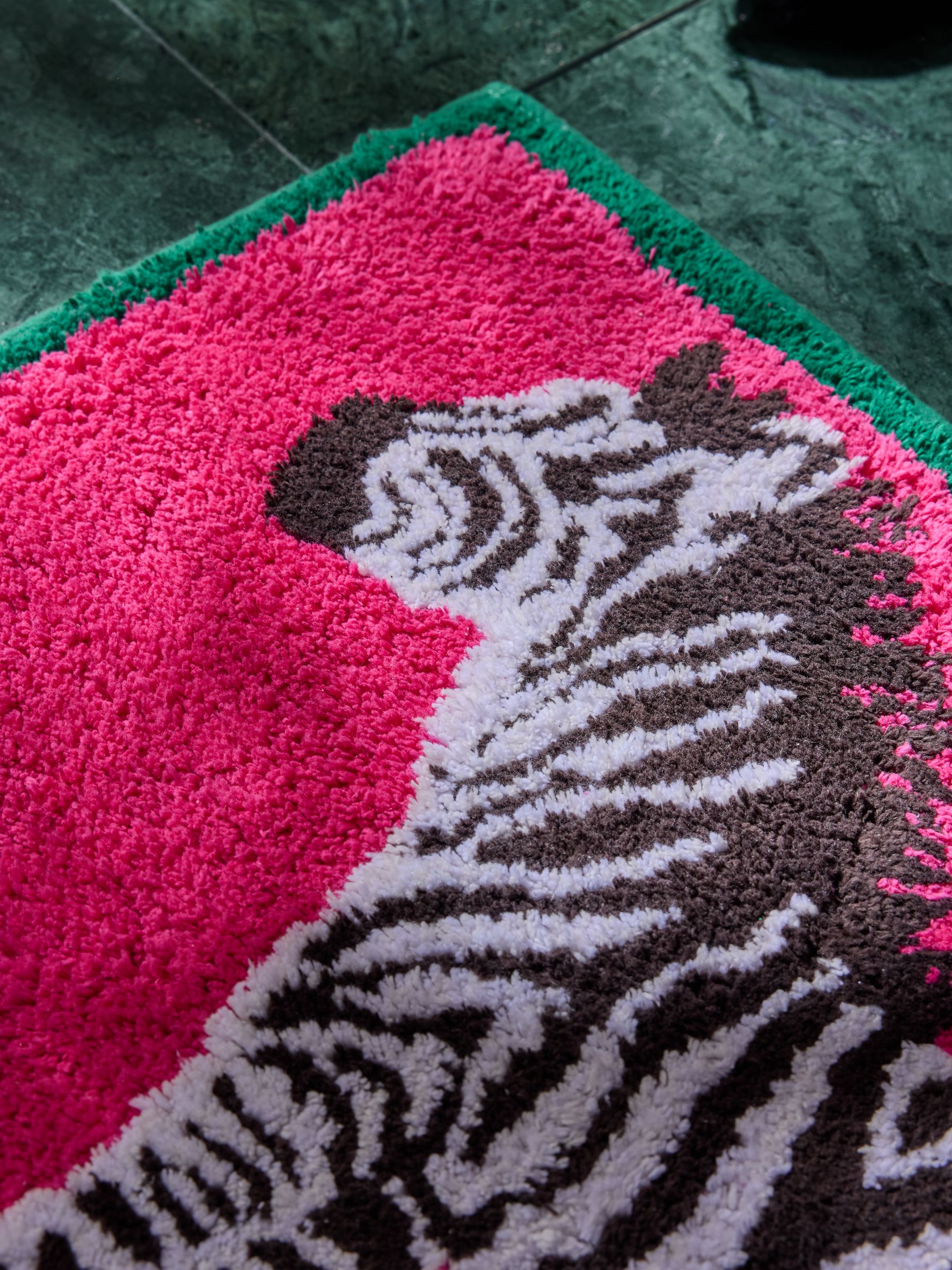 Buy Pink Zebra Bath 100% Cotton Bath Mat from the Next UK online shop