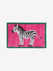 Pink Zebra 100% Cotton Bath Mat - Image 3 of 3