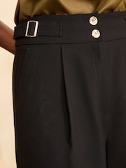 Love & Roses Black Petite Tab Tailored Button Shorts - Image 2 of 4
