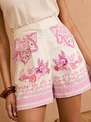 Floral rose - Short V&A I Love & Roses imprimé 100% coton - Image 2 de 5