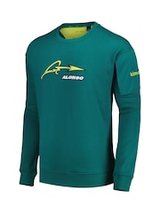 Fanatics Green F1 Aston Martin Cognizant F1 Official Kimoa Fernando Alonso Embroidery Sweatshirt - Image 2 of 3