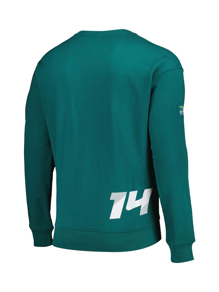 Fanatics Green F1 Aston Martin Cognizant F1 Official Kimoa Fernando Alonso Embroidery Sweatshirt - Image 3 of 3