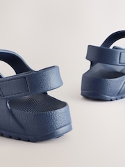 Navy Double Buckle Ankle Strap EVA Sandals - Image 5 of 6