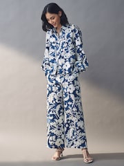 Emme Marella Blue Albi Trousers - Image 1 of 5