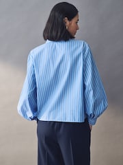 Emme Marella Blue Etna 100% Cotton Shirt - Image 3 of 4