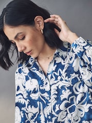 Emme Marella Blue Unione Shirt - Image 4 of 5