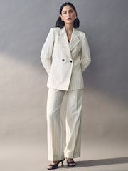 Emme Marella Agra White Jacket and Trousers Set - Image 1 of 5
