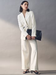 Emme Marella Agra White Jacket and Trousers Set - Image 2 of 5