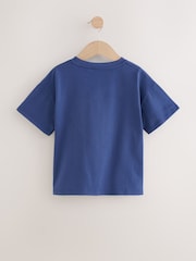 Navy Sequin Heart Print T-Shirt (3-16yrs) - Image 6 of 8