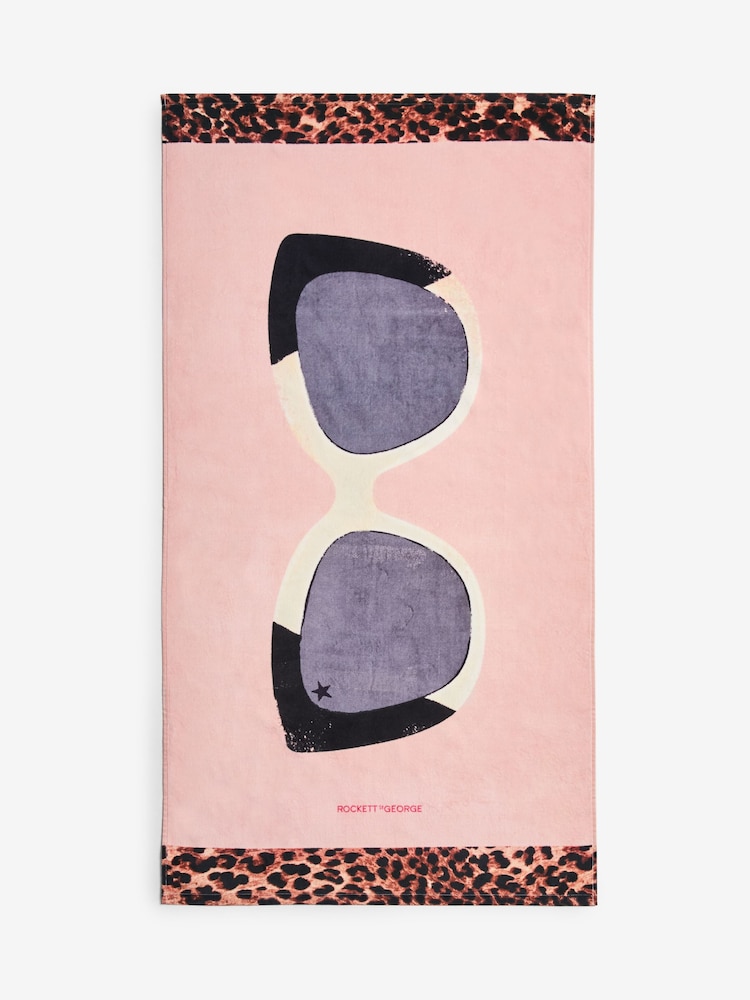 Rockett St George Lola Glasses 100% Cotton Beach Towel - Image 6 of 6