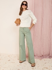Friends Like These Ivory Lace Trim Jumper - Image 3 of 4