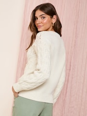 Friends Like These Ivory Lace Trim Jumper - Image 4 of 4