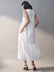 Emme Marella Nelson 100% Cotton White Dress - Image 3 of 5
